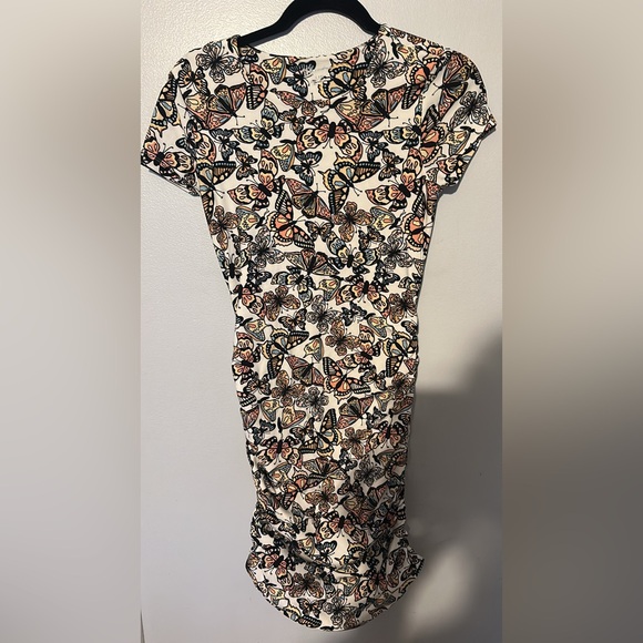 No Boundaries Dresses & Skirts - No Boundaries Butterfly Pattern Mini Dress - Black, Orange, Cream